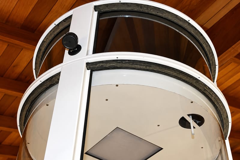 Detalhe da estrutura e acabamento do Elevac 200